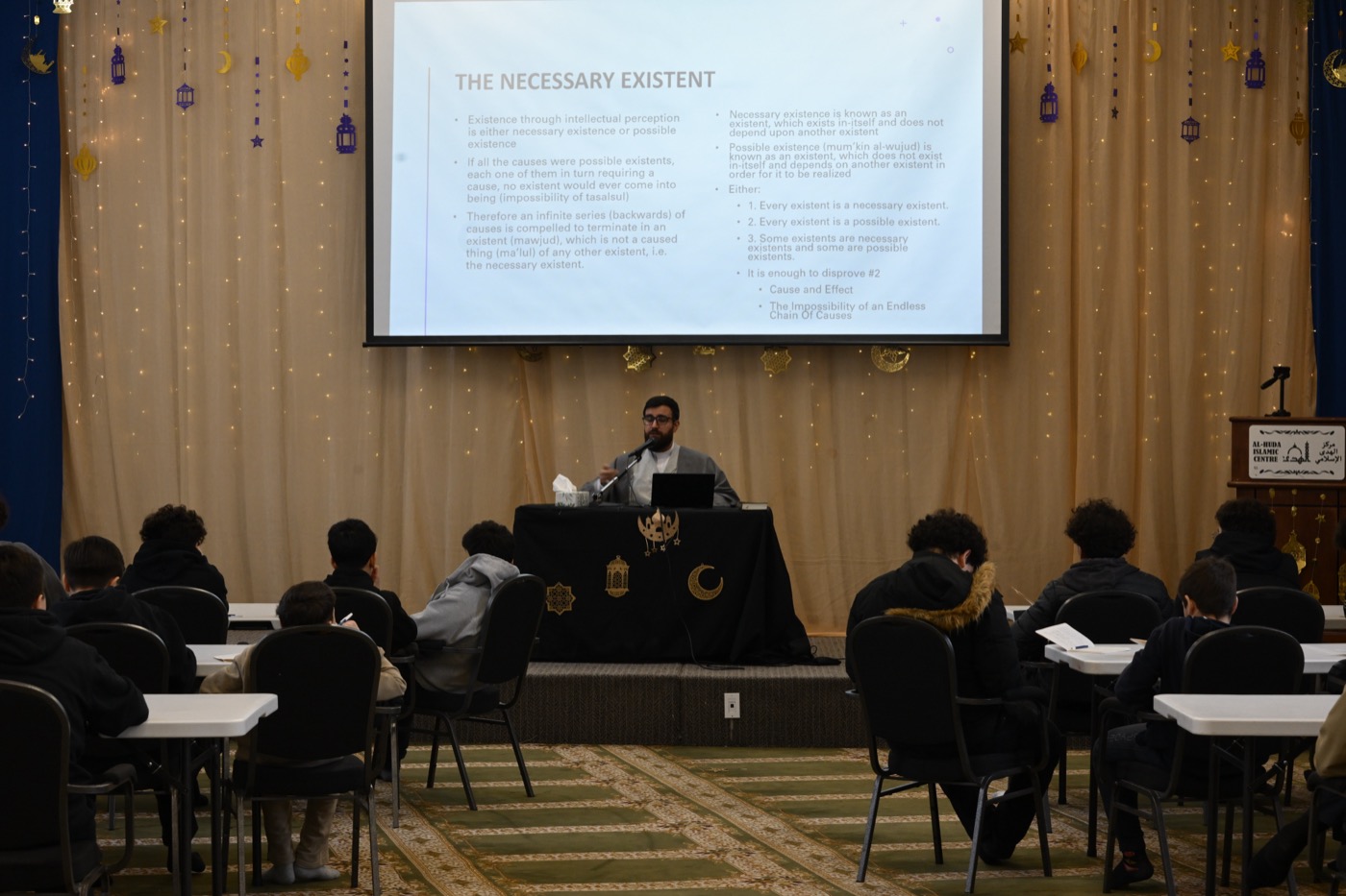 Islamic lecture during the Takleef workshop