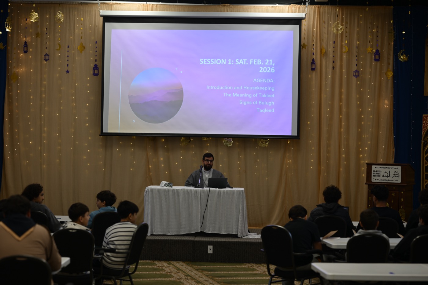 Workshop session at Al-Huda Islamic Centre