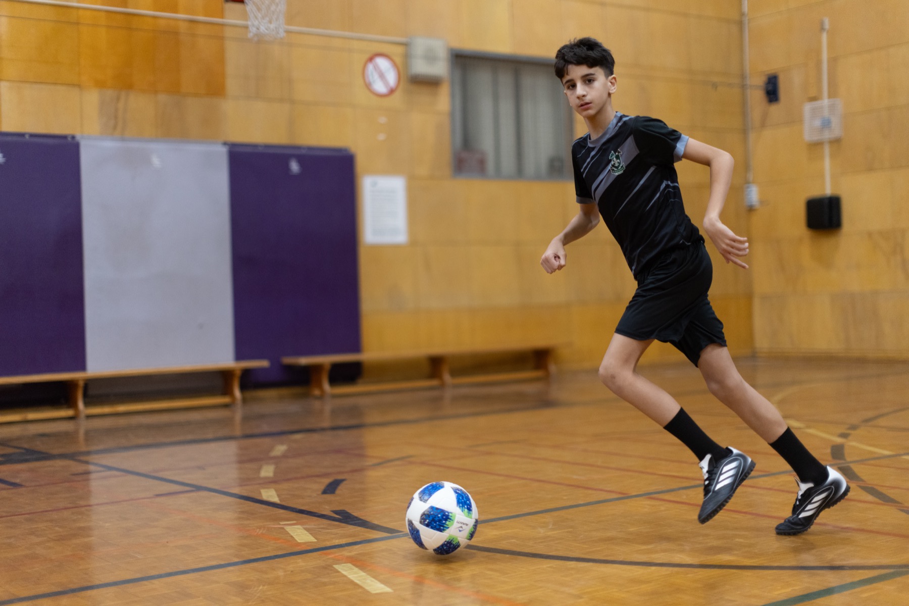 Scout playing soccer