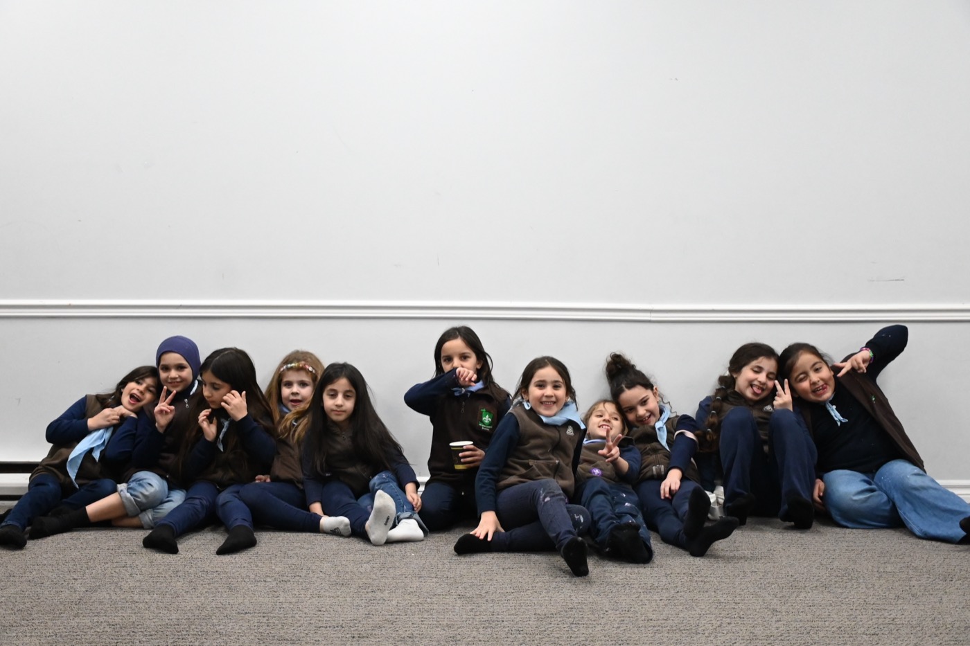 Girls group at the weekly program